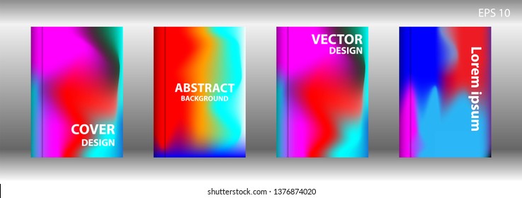 Gradient mesh abstract background. Blurred bright colors mesh background. Trendy creative vector. Intense blank Holographic spectrum gradient for cover - Vector 