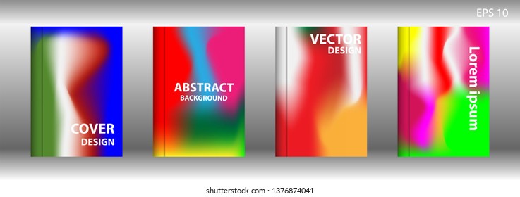 Gradient mesh abstract background. Blurred bright colors mesh background. Trendy creative vector. Intense blank Holographic spectrum gradient for cover - Vector 