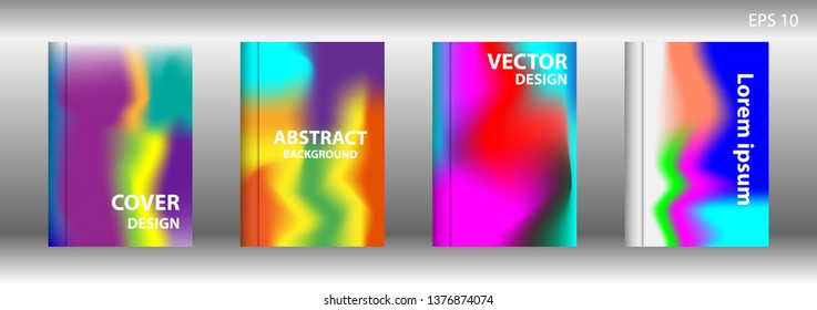 Gradient mesh abstract background. Blurred bright colors mesh background. Trendy creative vector. Intense blank Holographic spectrum gradient for cover - Vector 