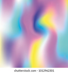 Gradient mesh abstract background. Colorful holographic backdrop with gradient mesh. 90s, 80s retro style. Pearlescent graphic template for brochure, flyer, poster design, wallpaper, mobile screen.