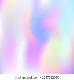 Gradient mesh abstract background. Colorful holographic backdrop with gradient mesh. 90s, 80s retro style. Iridescent graphic template for banner, flyer, cover design, mobile interface, web app.