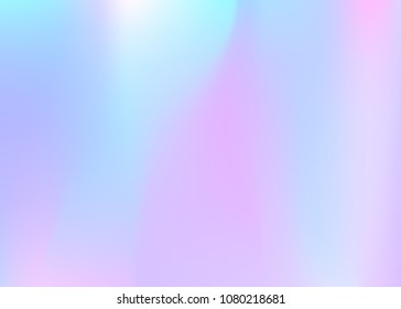 Gradient mesh abstract background. Colorful holographic backdrop with gradient mesh. 90s, 80s retro style. Iridescent graphic template for brochure, banner, wallpaper, mobile screen.
