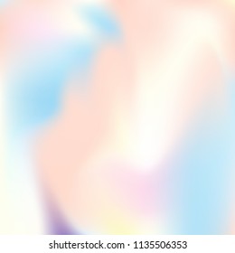 Gradient mesh abstract background. Colorful holographic backdrop with gradient mesh. 90s, 80s retro style. Pearlescent graphic template for brochure, flyer, poster design, wallpaper, mobile screen.