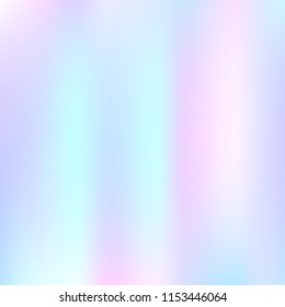 Gradient mesh abstract background. Colorful holographic backdrop with gradient mesh. 90s, 80s retro style. Iridescent graphic template for banner, flyer, cover design, mobile interface, web app.