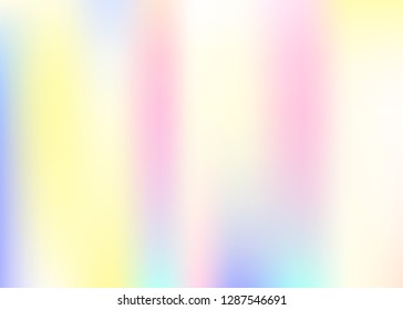 Gradient mesh abstract background. Colorful holographic backdrop with gradient mesh. 90s, 80s retro style. Iridescent graphic template for brochure, flyer, poster design, wallpaper, mobile screen.