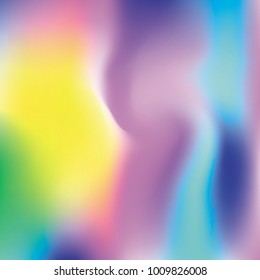 Gradient mesh abstract background. Futuristic holographic backdrop with gradient mesh. 90s, 80s retro style. Pearlescent graphic template for brochure, flyer, poster design, wallpaper, mobile screen.