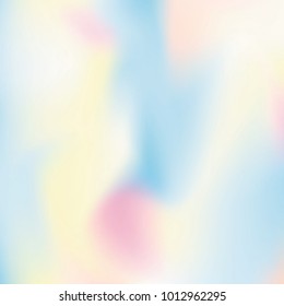 Gradient mesh abstract background. Futuristic holographic backdrop with gradient mesh. 90s, 80s retro style. Pearlescent graphic template for banner, flyer, cover design, mobile interface, web app.