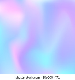 Gradient mesh abstract background. Futuristic holographic backdrop with gradient mesh. 90s, 80s retro style. Iridescent graphic template for brochure, flyer, poster design, wallpaper, mobile screen.