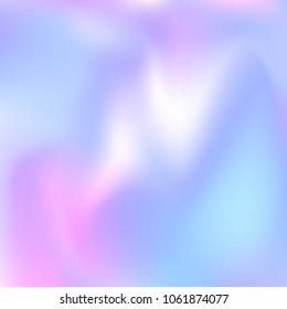 Gradient mesh abstract background. Futuristic holographic backdrop with gradient mesh. 90s, 80s retro style. Pearlescent graphic template for brochure, flyer, poster design, wallpaper, mobile screen.