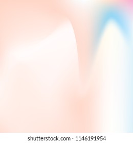Gradient mesh abstract background. Futuristic holographic backdrop with gradient mesh. 90s, 80s retro style. Pearlescent graphic template for brochure, flyer, poster design, wallpaper, mobile screen.