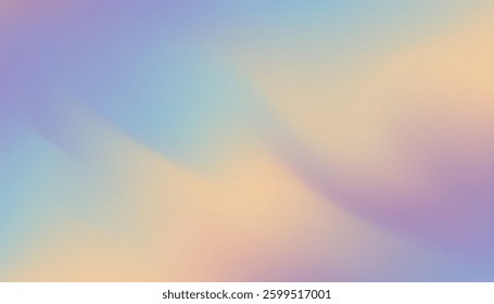 Gradient mesh abstract background. Futuristic holographic backdrop with gradient mesh. 90s, 80s retro style. Iridescent graphic template