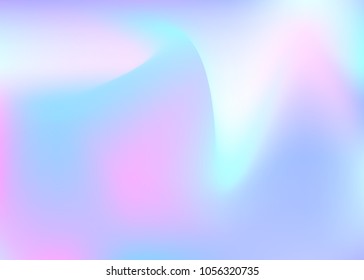 Gradient mesh abstract background. Liquid holographic backdrop with gradient mesh. 90s, 80s retro style. Pearlescent graphic template for book, annual, mobile interface, web app.