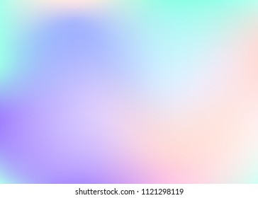 Gradient mesh abstract background. Liquid holographic backdrop with gradient mesh. 90s, 80s retro style. Pearlescent graphic template for brochure, banner, wallpaper, mobile screen.