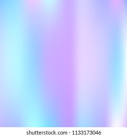 Gradient mesh abstract background. Liquid holographic backdrop with gradient mesh. 90s, 80s retro style. Iridescent graphic template for brochure, flyer, poster design, wallpaper, mobile screen.