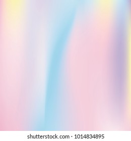 Gradient mesh abstract background. Minimal holographic backdrop with gradient mesh. 90s, 80s retro style. Pearlescent graphic template for brochure, flyer, poster design, wallpaper, mobile screen.