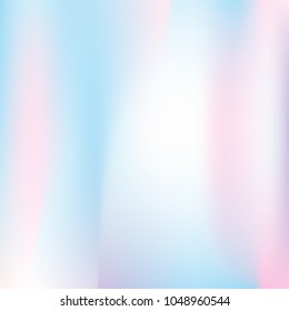 Gradient mesh abstract background. Minimal holographic backdrop with gradient mesh. 90s, 80s retro style. Iridescent graphic template for banner, flyer, cover design, mobile interface, web app.