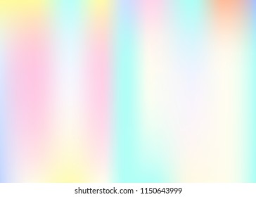 Gradient mesh abstract background. Minimal holographic backdrop with gradient mesh. 90s, 80s retro style. Pearlescent graphic template for book, annual, mobile interface, web app.