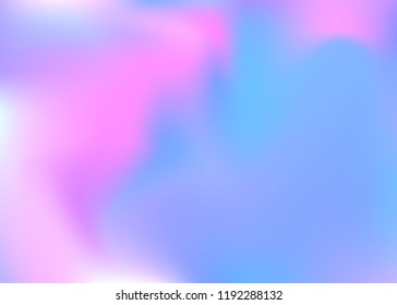 Gradient mesh abstract background. Minimal holographic backdrop with gradient mesh. 90s, 80s retro style. Iridescent graphic template for placard, presentation, banner, brochure.