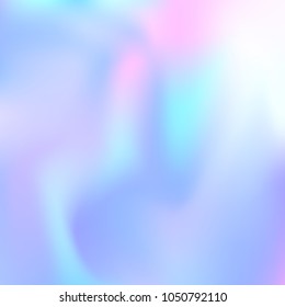 Gradient mesh abstract background. Multicolor holographic backdrop with gradient mesh. 90s, 80s retro style. Pearlescent graphic template for banner, flyer, cover design, mobile interface, web app.