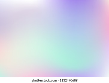 Gradient mesh abstract background. Multicolor holographic backdrop with gradient mesh. 90s, 80s retro style. Iridescent graphic template for book, annual, mobile interface, web app.