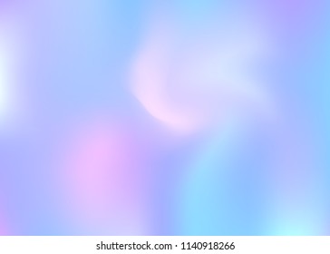 Gradient mesh abstract background. Multicolor holographic backdrop with gradient mesh. 90s, 80s retro style. Pearlescent graphic template for placard, presentation, banner, brochure.