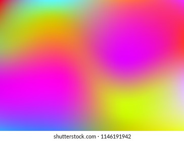 Gradient mesh abstract background. Neon holographic backdrop with gradient mesh. 90s, 80s retro style. Iridescent graphic template for banner, flyer, cover design, mobile interface, web app.