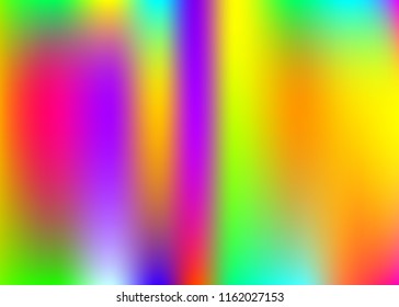 Gradient mesh abstract background. Neon holographic backdrop with gradient mesh. 90s, 80s retro style. Iridescent graphic template for book, annual, mobile interface, web app.