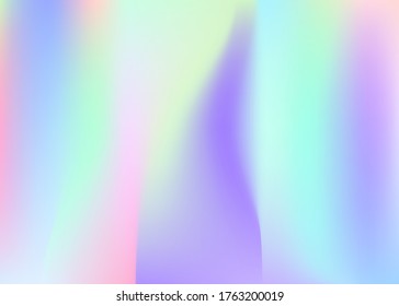 Gradient mesh abstract background. Neon holographic backdrop with gradient mesh. 90s, 80s retro style. Pearlescent graphic template for banner, flyer, cover design, mobile interface, web app.