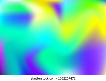 Gradient mesh abstract background. Plastic holographic backdrop with gradient mesh. 90s, 80s retro style. Pearlescent graphic template for banner, flyer, cover design, mobile interface, web app.