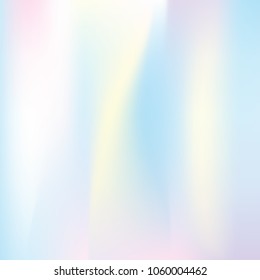 Gradient mesh abstract background. Plastic holographic backdrop with gradient mesh. 90s, 80s retro style. Iridescent graphic template for brochure, flyer, poster design, wallpaper, mobile screen.