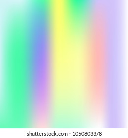Gradient mesh abstract background. Rainbow holographic backdrop with gradient mesh. 90s, 80s retro style. Iridescent graphic template for banner, flyer, cover design, mobile interface, web app.