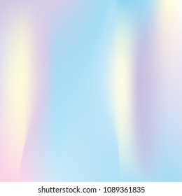 Gradient mesh abstract background. Rainbow holographic backdrop with gradient mesh. 90s, 80s retro style. Iridescent graphic template for brochure, flyer, poster design, wallpaper, mobile screen.
