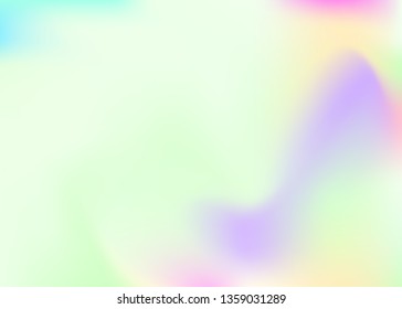 Gradient mesh abstract background. Rainbow holographic backdrop with gradient mesh. 90s, 80s retro style. Pearlescent graphic template for brochure, banner, wallpaper, mobile screen.
