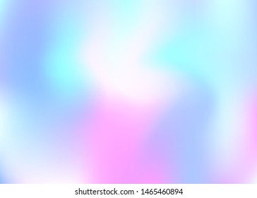 Gradient mesh abstract background. Rainbow holographic backdrop with gradient mesh. 90s, 80s retro style. Iridescent graphic template for brochure, flyer, poster design, wallpaper, mobile screen.