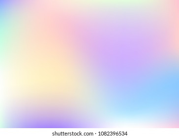 Gradient mesh abstract background. Spectrum holographic backdrop with gradient mesh. 90s, 80s retro style. Iridescent graphic template for brochure, flyer, poster design, wallpaper, mobile screen.