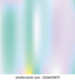 Gradient mesh abstract background. Stylish holographic backdrop with gradient mesh. 90s, 80s retro style. Pearlescent graphic template for brochure, flyer, poster design, wallpaper, mobile screen.