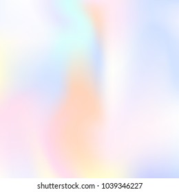Gradient mesh abstract background. Stylish holographic backdrop with gradient mesh. 90s, 80s retro style. Pearlescent graphic template for brochure, flyer, poster design, wallpaper, mobile screen.
