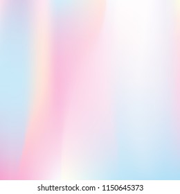 Gradient mesh abstract background. Trendy holographic backdrop with gradient mesh. 90s, 80s retro style. Iridescent graphic template for banner, flyer, cover design, mobile interface, web app.