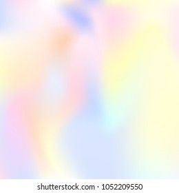 Gradient mesh abstract background. Vibrant holographic backdrop with gradient mesh. 90s, 80s retro style. Pearlescent graphic template for banner, flyer, cover design, mobile interface, web app.
