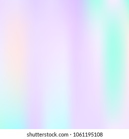 Gradient mesh abstract background. Vibrant holographic backdrop with gradient mesh. 90s, 80s retro style. Pearlescent graphic template for brochure, flyer, poster design, wallpaper, mobile screen.