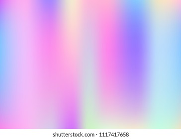 Gradient mesh abstract background. Vibrant holographic backdrop with gradient mesh. 90s, 80s retro style. Pearlescent graphic template for book, annual, mobile interface, web app.