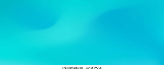 Gradient mesh aqua marine smooth background. Blue gradient mesh aquamarine teal abstract design. Emerald color bg. Vector illustration