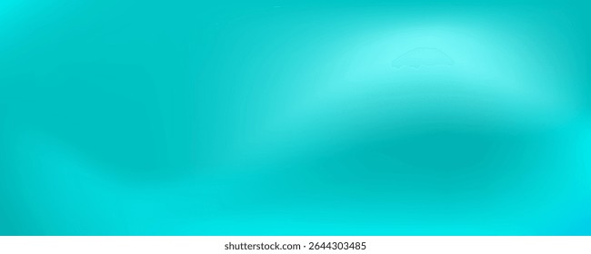Gradient mesh aqua marine smooth background. Blue gradient mesh aquamarine teal abstract design. Emerald color bg. Vector illustration