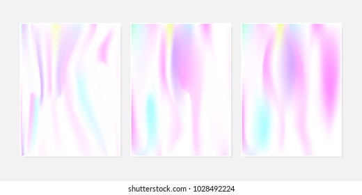 Gradient Mesh Backgrounds Set in Modern Style. Vector Mesh Templates. Minimal Blurred Backgrounds for Cover, Presentation, Book, Card, Report, Poster, Brochure, Magazine. Gradient Abstraction.