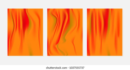 Gradient Mesh Backgrounds Set in Modern Style. Vector Mesh Templates. Minimal Blurred Backgrounds for Cover, Presentation, Book, Card, Report, Poster, Brochure, Magazine. Gradient Abstraction.