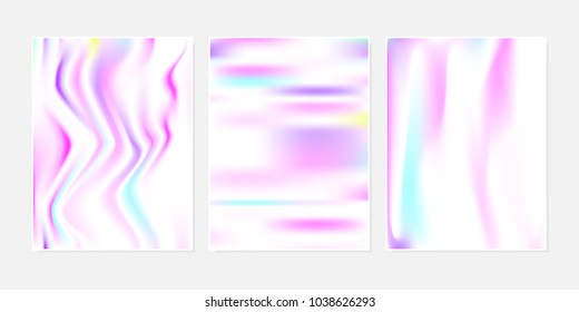 Gradient Mesh Backgrounds Set in Modern Style. Vector Mesh Templates. Minimal Blurred Backgrounds for Cover, Presentation, Book, Card, Report, Poster, Brochure, Magazine. Gradient Abstraction.