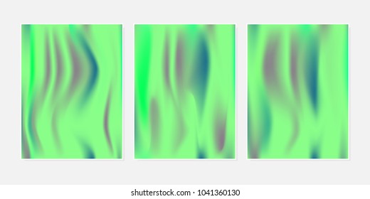 Gradient Mesh Backgrounds Set in Modern Style. Vector Mesh Templates. Minimal Blurred Backgrounds for Cover, Presentation, Book, Card, Report, Poster, Brochure, Magazine. Gradient Abstraction.