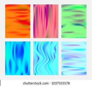 Gradient Mesh Backgrounds Set. Vector Mesh Templates. Minimal Blurred Backgrounds of Different Colors for Cover, Presentation, Book, Card, Report, Poster, Brochure, Magazine. Gradient Abstraction.