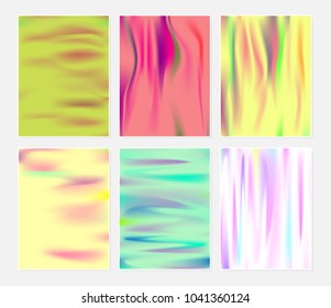 Gradient Mesh Backgrounds Set. Vector Mesh Templates. Minimal Blurred Backgrounds of Different Colors for Cover, Presentation, Book, Card, Report, Poster, Brochure, Magazine. Gradient Abstraction.