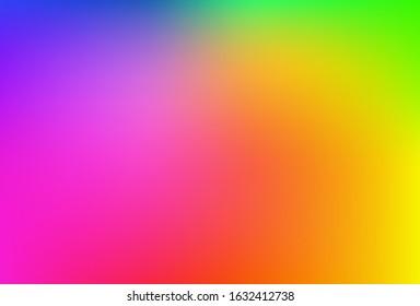 Gradient mesh blurred background in soft rainbow colors.